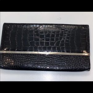 Black Alligator Skin Clutch